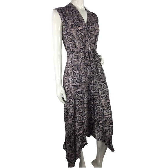 All Saints Dresses & Skirts - AllSaints Tate Misra Snake Print Maxi Dress Asymmetric